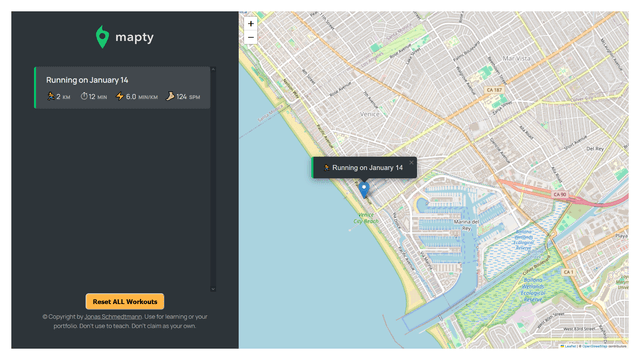Map-based exercise logging app
